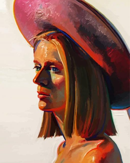 Girl With Hat Diamond Painting