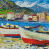 Italy Rapallo Boats Diamond Painting