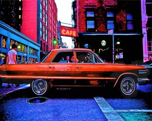 Lowrider In The Street Diamond Painting