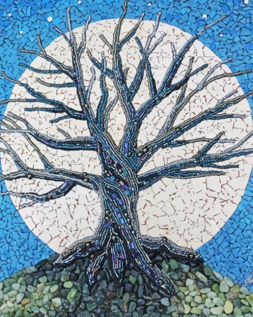Mosaic Dead Tree Diamond Painting