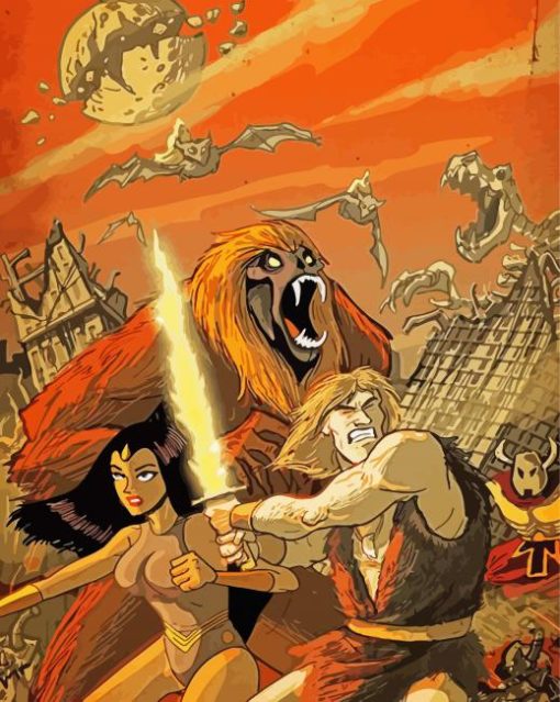 Thundarr The Barbarian Diamond Painting