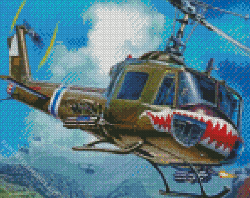 Huey Helicopters Diamond Painting