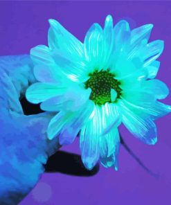 Blue Glowing Flower Diamond Painting