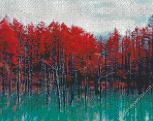 Blue Pond Hokkaido Diamond Painting