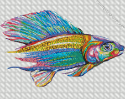 Colorful Grayling Fish Diamond Painting