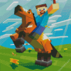 Horseman Minecraft Diamond Painting