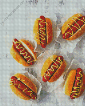 Mini Hot Dogs Diamond Painting