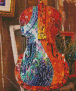 Violin Mosaic Diamond Painting