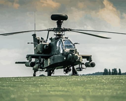 Apache Helicopter Diamond Painting