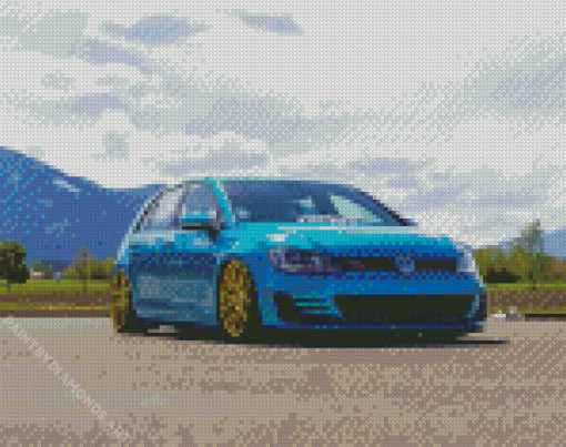 Blue Mk7 Golf Diamond Painting