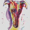 Colorful Whippet Dog Diamond Painting