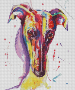 Colorful Whippet Dog Diamond Painting