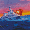 Military Battleship Diamond Painting