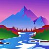 Mountain And River Diamond Painting