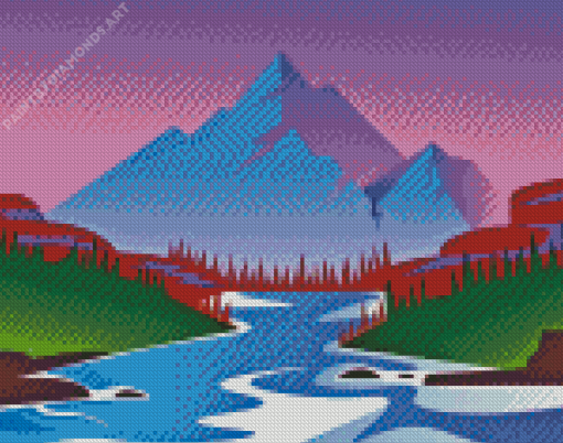 Mountain And River Diamond Painting