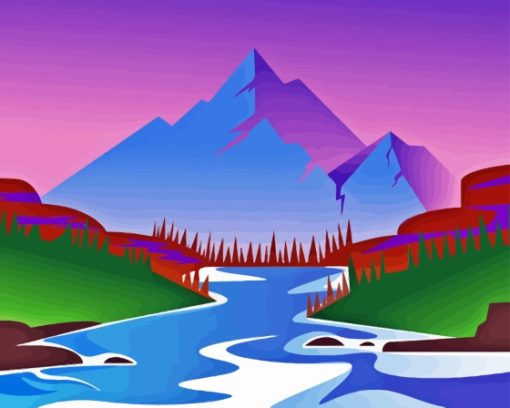 Mountain And River Diamond Painting