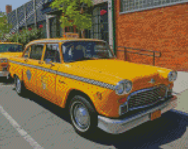 Yellow Taxi Cab Diamond Painting