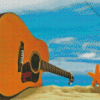 Beach Guitar Diamond Painting