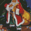 Black Santa Diamond Painting