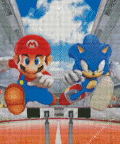 Mario Sonic Olympic Diamond Painting