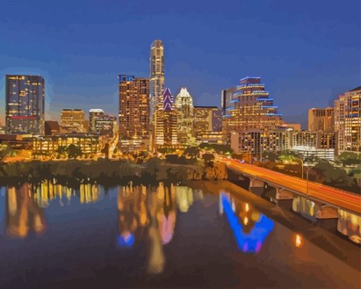 Austin Skyline Diamond Painting