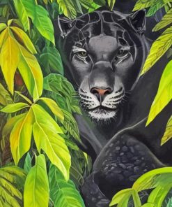 Black Jaguar Diamond Painting