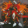 Burninggreymon Digimon Diamond Painting