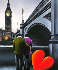 Romantic Couple London Diamond Painting