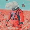 Spaceman With Butterfly Diamond Painting