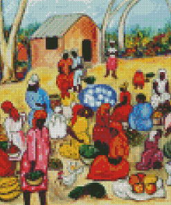 Haitian Market Art Diamond Painting