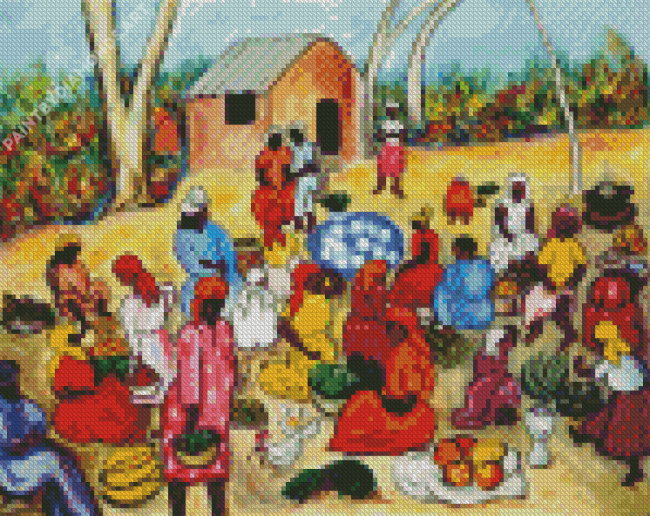 Haitian Market Art Diamond Painting