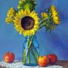Sunflowers With Apples Diamond Painting
