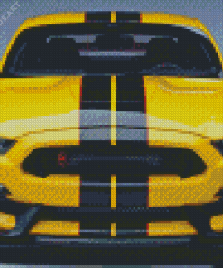 Yellow Mustang Car Diamond Painting