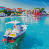 Boat Cephalonia Island Diamond Painting