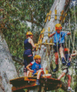 Boys Tree Climb Diamond Painting