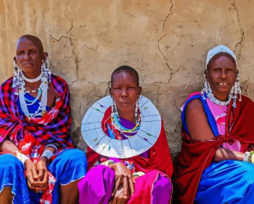 Tanzania Maasai Women Diamond Painting