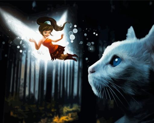Cat And Fairy Diamond Painting