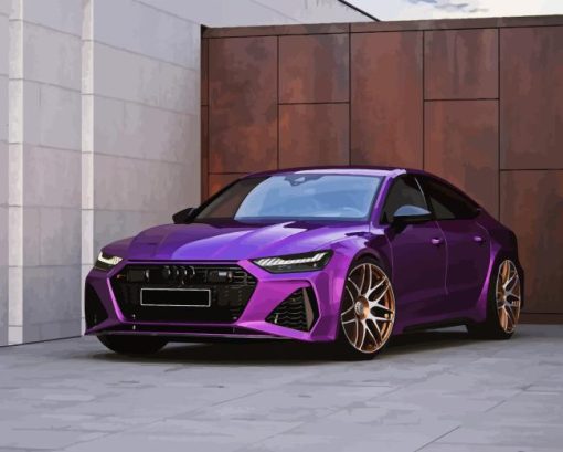 Purple Audi RS7 Diamond Painting