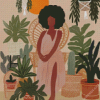 Illustration Afro Girl Diamond Painting