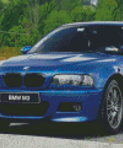 Blue BMW E46 Diamond Painting