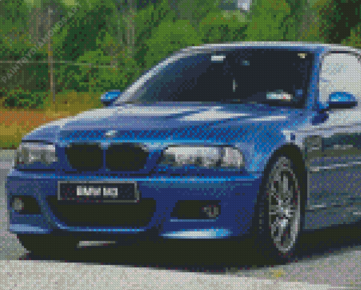 Blue BMW E46 Diamond Painting
