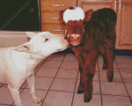 Cow And Dog Diamond Painting