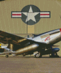 Mustang Plane Diamond Painting