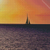 Boat In Sunset Diamond Painting