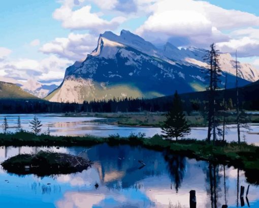 Mount Rundle Diamond Painting