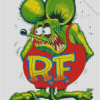 Green Rat Fink Diamond Painting
