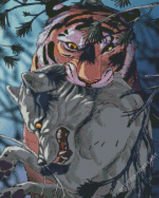 Wolf And Tiger Diamond Painting