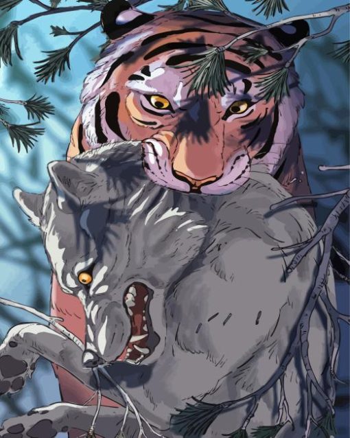 Wolf And Tiger Diamond Painting