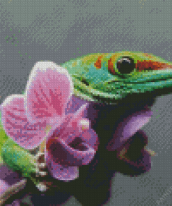 Flowers And Reptile Diamond Painting