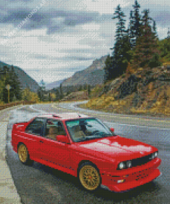 Red BMW E30 M3 Diamond Painting